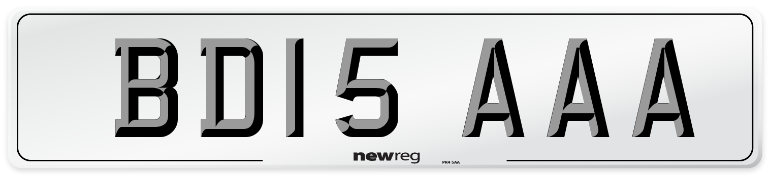 BD15 AAA Number Plate from New Reg